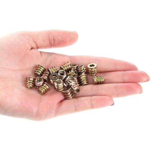 20 قطعة M5x10mm إدراج الخيوط، الأثاث المكسرات الكربون الصلب عرافة محرك الخيوط إدراج الموضوع السحابة موصل لتشكيلة الأثاث الخشبي in Saudi Arabia