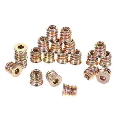 20 قطعة M5x10mm إدراج الخيوط، الأثاث المكسرات الكربون الصلب عرافة محرك الخيوط إدراج الموضوع السحابة موصل لتشكيلة الأثاث الخشبي in Saudi Arabia