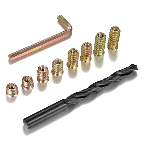 160 Pcs 1/4 "- 20 Thread Inserts for Metal Screws Assortment Hex Socket Drive Nut Inserts - Bolt Fastener Connector for Woodworking Accessories (1/4"-20 x10/15/20/25mm) in Kuwait