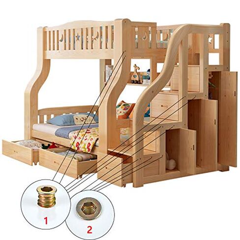 200 Pcs Threaded Inserts for Wood - Metal Screws Assortment Hex Socket Drive 1/4 "- 20 Nut Inserts, Bolt Fastener Connector Wood Embellishments for Furniture (1/4"-20x20mm) in Kuwait