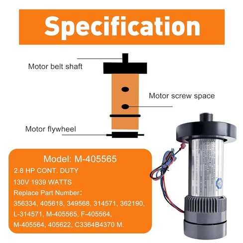 محرك محرك تيار مستمر M-405565 مع دولاب الموازنة، 2.80 HP 130V 1939W محرك مشاية متوافق مع Nordictrack & Proform-362190، 356334، 405618، 349568، C3364B4370M in Saudi Arabia