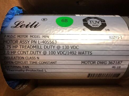 محرك DC بمغناطيس تبادل H.F مزود بحذافة، 2.75 حصان، 130 فولت تيار مستمر/1492 واط، محرك تشغيل جهاز المشي لتشغيل سلس، استبدال سهل P/N 405691 أو 297197 يعمل مع Gold's Gym Pro-Form 15.5 S in Kuwait