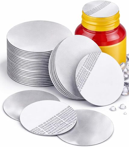 58mm/ 2.28" Aluminum Foil Cap Liner, 200 Pack Resistant Tamper Induction Heat Sealer Sealing Liners for PET Plastic Bottle Jar Lid in Saudi Arabia