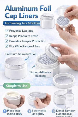 58mm/ 2.28" Aluminum Foil Cap Liner, 200 Pack Resistant Tamper Induction Heat Sealer Sealing Liners for PET Plastic Bottle Jar Lid in Saudi Arabia