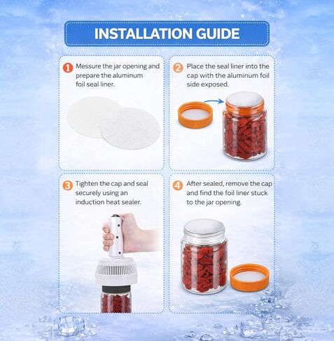 58mm/ 2.28" Aluminum Foil Cap Liner, 200 Pack Resistant Tamper Induction Heat Sealer Sealing Liners for PET Plastic Bottle Jar Lid in Saudi Arabia