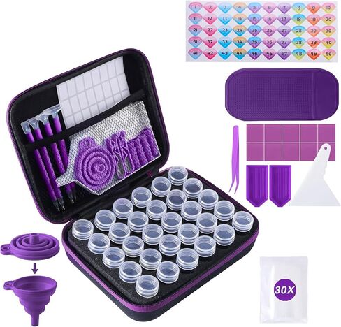 LYMUSUMI 30 Slots Diamond Art Storage Containers Diamond Painting Tools in Kuwait