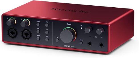 Focusrite Scarlett 16i16 4th Gen USB Audio Interface with Software Suite, Bundle with TAPH100 Monitor Headphones, Pop Filter, 2x H&A 10' XLR Male to Female Cable in Kuwait