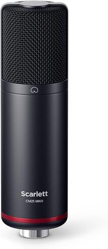 Focusrite Scarlett 2i2 4th Gen USB-C Audio Interface Recording Bundle with CM25 MkIII Condenser Mic, SH-450 Headphones, Pop Filter, Shock Mount, Stand, XLR Cable & Software Pack in Kuwait