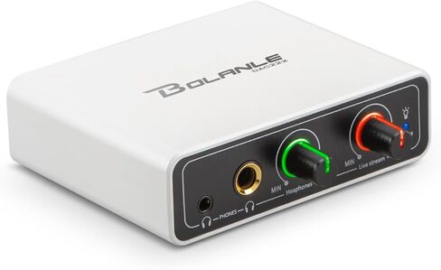 واجهة صوت Bolanle DAC USB OTG للبث المباشر، مدخل AUX 3.5 مم لمحول الهاتف USB-C، بطاقة صوت ستيريو لهاتف iPhone Android، توصيل الخلاط بالهاتف المحمول لتسجيل TikTok YouTube Instagram in Kuwait