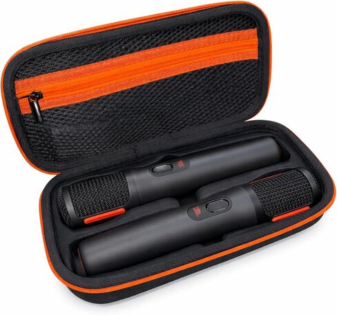 JBL PartyBox Wireless Mic - 2X Digital Wireless Microphones, Rechargeable Battery, Compatible with All PartyBox Speakers (Black) Including Winguard Protective Travel Case in Saudi Arabia