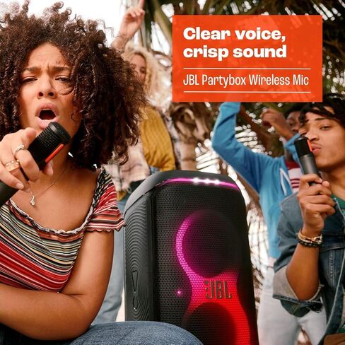 JBL PartyBox Wireless Mic - 2X Digital Wireless Microphones, Rechargeable Battery, Compatible with All PartyBox Speakers (Black) Including Winguard Protective Travel Case in Saudi Arabia