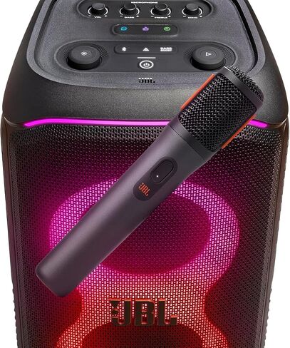 JBL PartyBox Wireless Mic - 2X Digital Wireless Microphones, Rechargeable Battery, Compatible with All PartyBox Speakers (Black) Including Winguard Protective Travel Case in Saudi Arabia