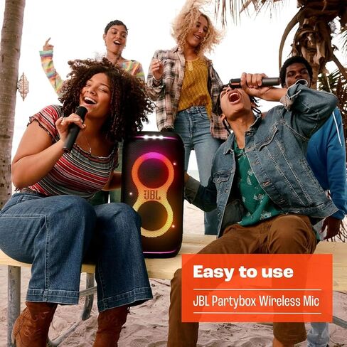 JBL PartyBox Wireless Mic - 2X Digital Wireless Microphones, Rechargeable Battery, Compatible with All PartyBox Speakers (Black) Including Winguard Protective Travel Case in Saudi Arabia