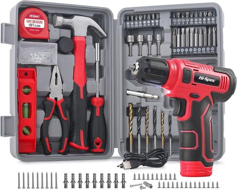 Hi-Spec 81pc Pink 18V Cordless Power Drill Kit لمشاريع DIY in Kuwait