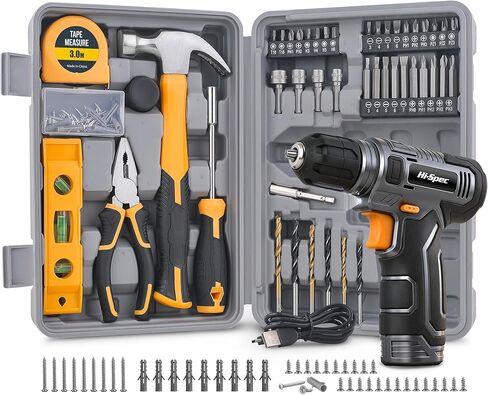 Hi-Spec 81pc Pink 18V Cordless Power Drill Driver Kit for DIY Projects in Kuwait