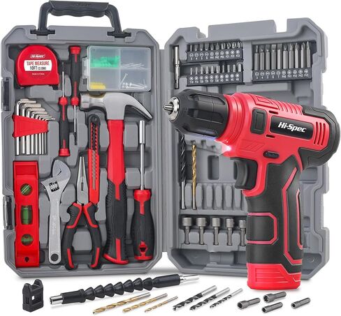 Hi-Spec 81pc Pink 18V Cordless Power Drill Driver Kit for DIY Projects in Kuwait
