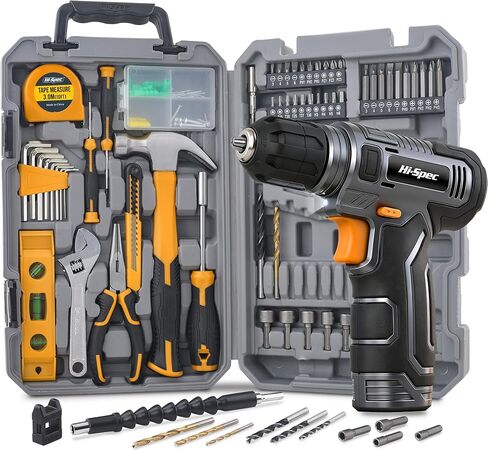Hi-Spec 81pc Pink 18V Cordless Power Drill Driver Kit for DIY Projects in Kuwait