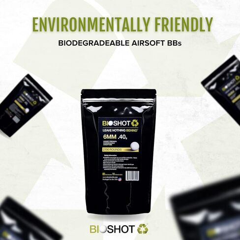 Biodegradable Airsoft BBS - .40g Super Slick Seamless Sniper Weight Competition Match Grade for All 6mm Airsoft Guns and Accessories (2700 Rounds, White) in Saudi Arabia