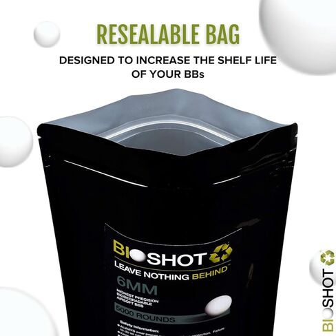 Biodegradable Airsoft BBS - .36g Super Slick Seamless Sniper Weight Competition Match Grade for All 6mm Airsoft Guns and Accessories (3000 Rounds, White) in Saudi Arabia