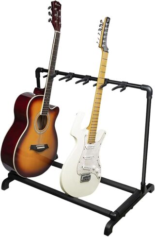 Multi Guitar Rack Stand 5 Holder Foldable Universal Display Rack Portable Guitar Holder Guitar Storage Organization Stand Rack Display Decor for Band Stage Bass Acoustic Guitar in Kuwait