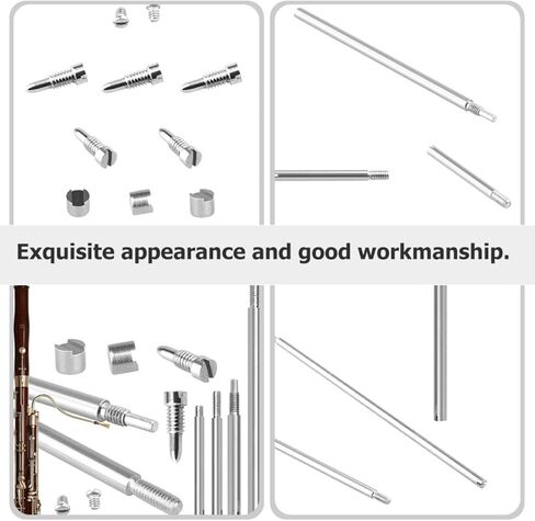 BESTonZON Bassoon Repair Kit 30 Threaded Rods 34 Screws 5 Grooved Blocks Wind Instrument Parts Maintenance Tool Set for Musical Instrument Repair in Saudi Arabia