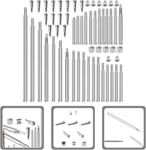 BESTonZON Bassoon Repair Kit 30 Threaded Rods 34 Screws 5 Grooved Blocks Wind Instrument Parts Maintenance Tool Set for Musical Instrument Repair in Saudi Arabia