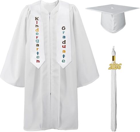GraduatePro Kindergarten Graduation Cap and Gown Stole Package 2024 Tassel Set for Kids in Kuwait