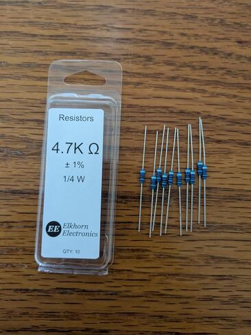 4.7K Ohm Resistor, 1/4 W, 1% (Pack of 10) in Saudi Arabia