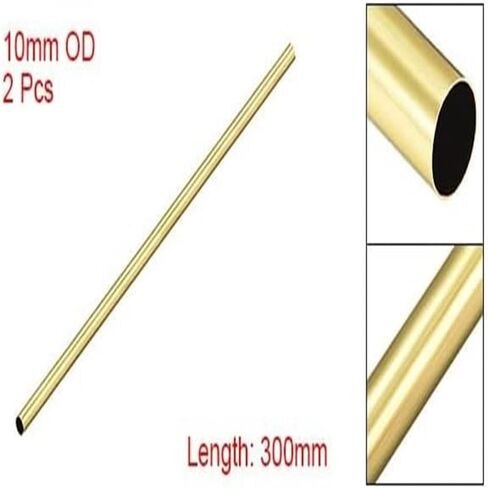 K Brass Round Tube 300mm Length 10mm OD 0.2mm Wall Thickness Seamless Tubing in Saudi Arabia