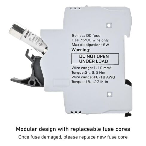 2Pcs DC Fuse Holder with Core Block 100-1000V Solar PV Battery Short-Circuit Protect Single Poles 5/6/8/10/12/15/16/20/25/30/32 Amp 25kA Break Capacity Din Rail Install with Light Indicate (32A) in Saudi Arabia