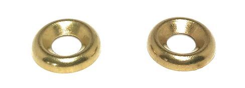 #14 (1/4) Solid Brass Finishing Washers Cup Washers Countersunk (50 Pieces) in Saudi Arabia