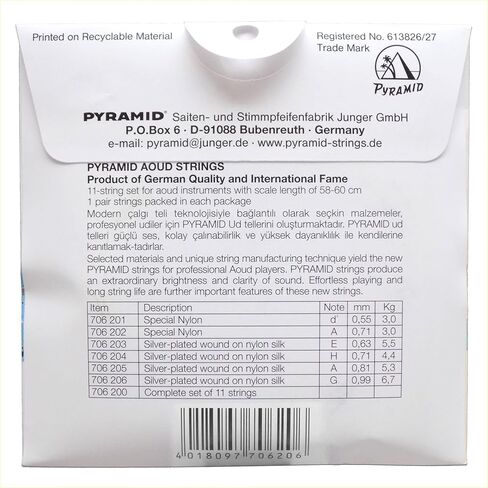 Pyramid Turkish Aoud 11-string Nylon Set in Kuwait