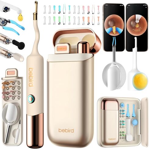 Bebird Earsight Ultra Ear Wax Removal Kit,2K HD Visual Ear Cleaner with Camera,FSA/HSA Eligible Flexible Ear Camera with 90-Minute Battery & Enhanced Light,Ear Cleaning Tool for Adults & Kids in Kuwait