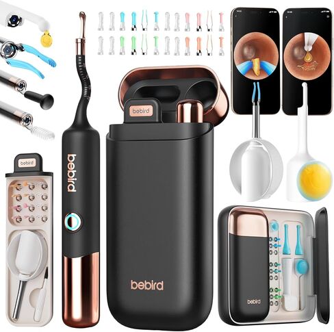 Bebird Earsight Ultra Ear Wax Removal Kit,2K HD Visual Ear Cleaner with Camera,FSA/HSA Eligible Flexible Ear Camera with 90-Minute Battery & Enhanced Light,Ear Cleaning Tool for Adults & Kids in Saudi Arabia