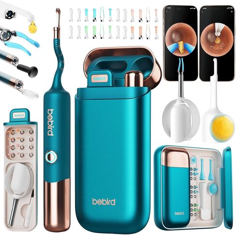 Bebird Earsight Ultra Ear Wax Removal Kit,2K HD Visual Ear Cleaner with Camera,FSA/HSA Eligible Flexible Ear Camera with 90-Minute Battery & Enhanced Light,Ear Cleaning Tool for Adults & Kids in Saudi Arabia