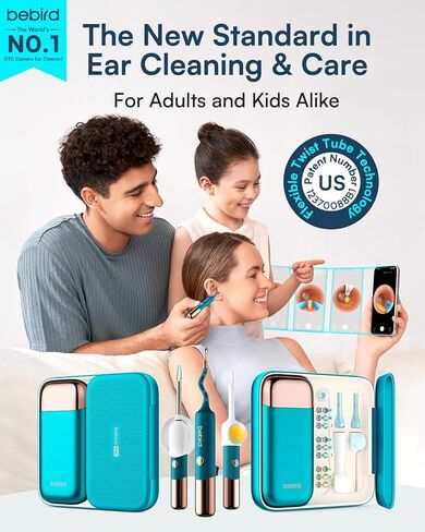 Bebird Earsight Ultra Ear Wax Removal Kit,2K HD Visual Ear Cleaner with Camera,FSA/HSA Eligible Flexible Ear Camera with 90-Minute Battery & Enhanced Light,Ear Cleaning Tool for Adults & Kids in Saudi Arabia