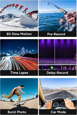 SJCAM SJ20 Action Camera 4K, F2.0/F1.3 Dual Lens, 154° FOV HDR, Low Light, 1850mAh Battery, Stabilization, Waterproof, 8X Zoom, Helmet Kits, Support Ext MIC& Remote Control in Kuwait