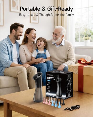 Renergy Electric Ear Wax Removal Kit with LED Display, Powered Ear Wax Remover, Dual Clean & Waste Tank, Water Ear Cleaner & Ear Cleaning Kit, Ear Irrigation Flushing System, 3 Modes, 12 Nozzles, IP67 in Kuwait