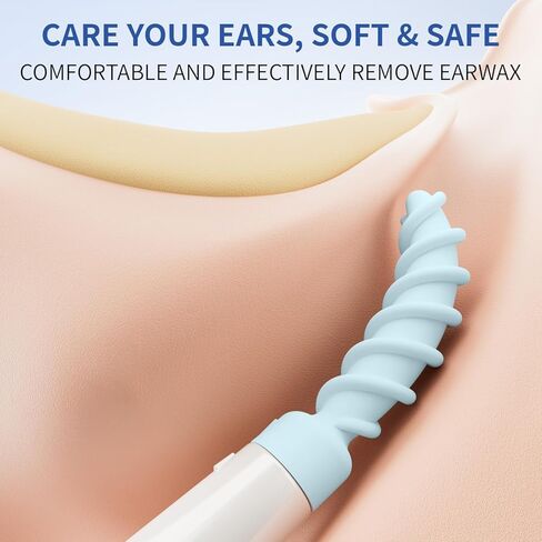 أداة إزالة شمع الأذن، منظف الأذن الحلزوني متعدد الوظائف، أداة تنظيف شمع الأذن Q Grips مع 9 نصائح بديلة، مجموعة إزالة شمع الأذن قابلة للغسل للتنظيف العميق للأذن in Kuwait