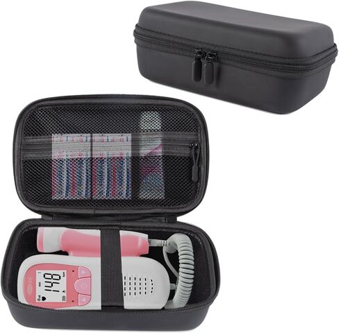 حقيبة تخزين صلبة للسفر لمراقبة دوبلر الجنين، غطاء واقٍ من مادة EVA متوافق مع جهاز IBEET/Dsfew/Facelake/FIGERM Baby Heartbeat (الجراب فقط) in Kuwait