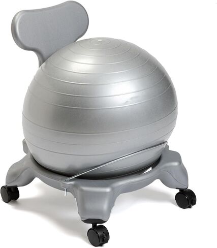 Kids Ball Chair, Color: Gray, with Phthalate Free Gray Ball - (Pack of 2) in Saudi Arabia