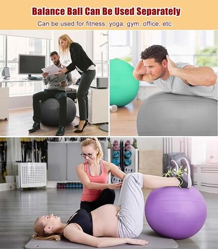 Stationary Exercise Ball Chair with a Round Base, Suitable for Office Use, Yoga, Fitness, and Balance Training, and Helps Relieve Back Pain. in Saudi Arabia