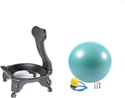 كرسي كرة يوجا عالي التحمل، مثالي لتدريب العضلات الأساسية وممارسة الرياضة واللياقة البدنية في المنزل أو المكتب؛ كرة ثبات مثالية. in Kuwait