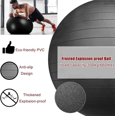 Ergonomic Balance Ball Chair, Exercise Ball Chair, Inflatable Yoga Ball Chair Suitable for Home, Gym, Office, and Classroom Use. in Saudi Arabia
