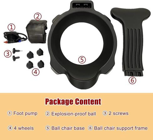 Ergonomic Balance Ball Chair, Exercise Ball Chair, Inflatable Yoga Ball Chair Suitable for Home, Gym, Office, and Classroom Use. in Saudi Arabia