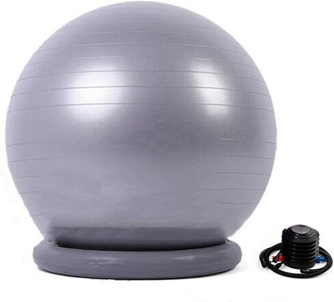 Stationary Exercise Ball Chair with a Round Base, Suitable for Office Use, Yoga, Fitness, and Balance Training, and Helps Relieve Back Pain. in Saudi Arabia