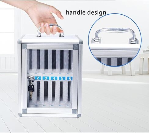 Cell Phones Storage Cabinet 36/48/60 Slots Aluminum Alloy Material with Door Locks and Keys School Classrooms Put Mobile Phone Lockbox(Silver-A,60) in Saudi Arabia