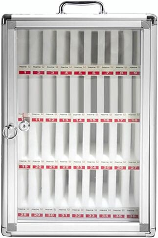 Cell Phones Storage Cabinet 36/48/60 Slots Aluminum Alloy Material with Door Locks and Keys School Classrooms Put Mobile Phone Lockbox(Silver-B,36) in Saudi Arabia