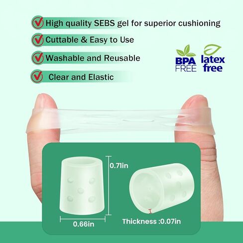 20pcs Pinky Toe Protector Women, Gel Toe Caps, Open Toe Sleeves, Breathable Toe Cushions for Blisters, Corns, Hammer Toes, Toenails Loss (Infused with Aloe Vera Extract) in Kuwait
