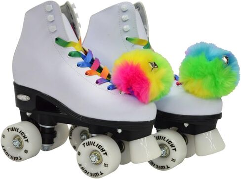 Epic Skates Epic Allure Light-Up Quad Roller Skates, White, Youth 2 in Saudi Arabia
